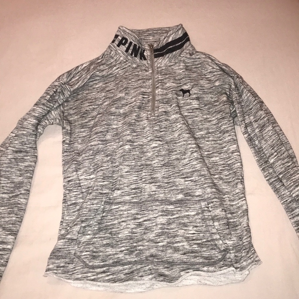 PINK VS grey quarterzip
